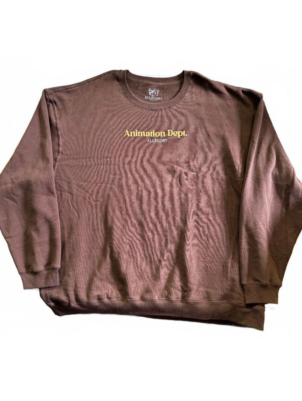 Allegory Animation Dept. Brown Crewneck Sweatshirt 4XL